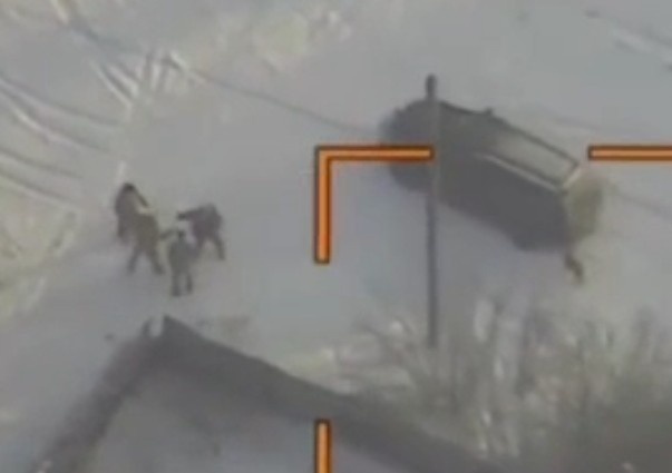 Ukrainian drone operators hit by a missile.