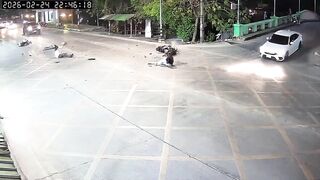 Three Seriously Injured Following Collision Of Two Motorcycles In Thailand