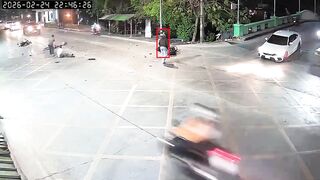 Three Seriously Injured Following Collision Of Two Motorcycles In Thailand