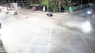 Three Seriously Injured Following Collision Of Two Motorcycles In Thailand