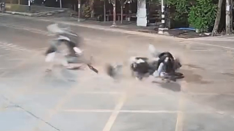 Three Seriously Injured Following Collision Of Two Motorcycles In Thailand