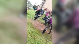 Thief Gets Clubbed By Entire Army Of Angry Locals
