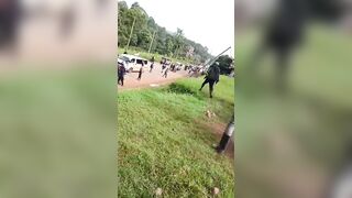 Thief Gets Clubbed By Entire Army Of Angry Locals