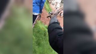 Thief Gets Clubbed By Entire Army Of Angry Locals