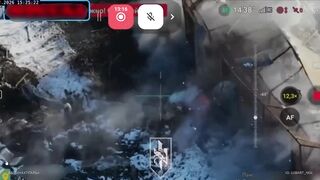 A russian invader took a headshot from a Ukrainian FPV drone.