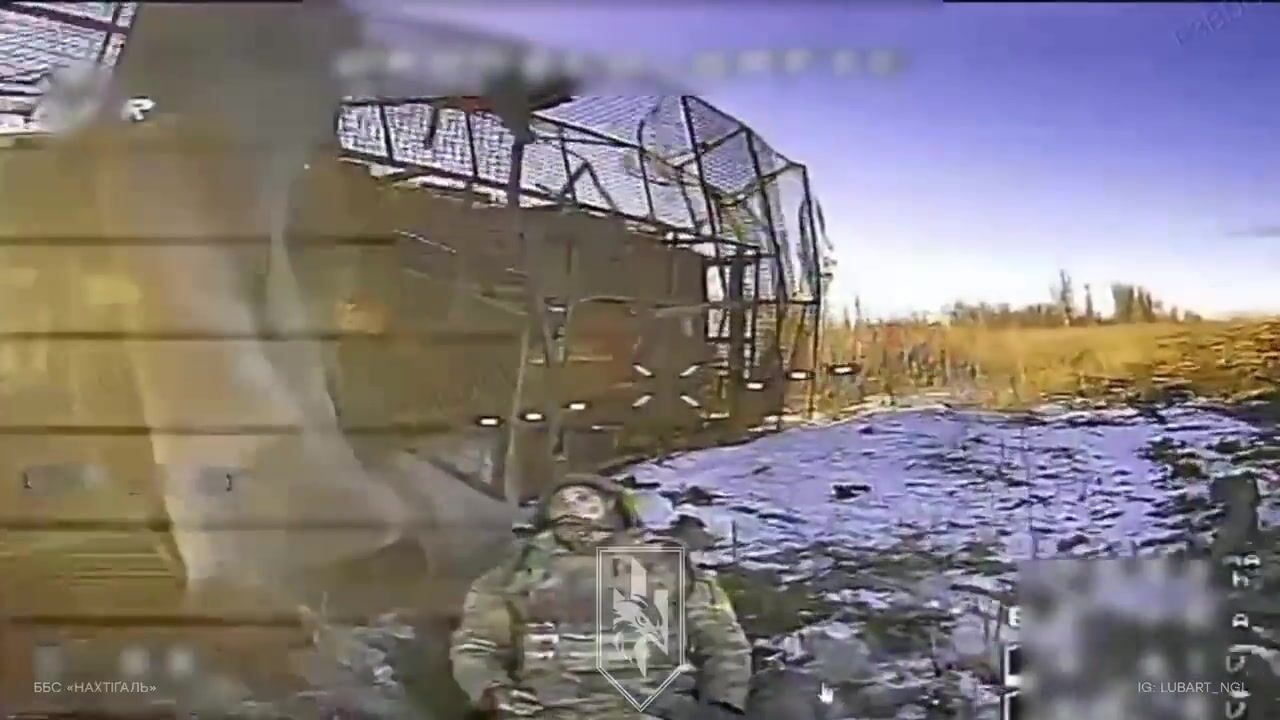 A russian invader took a headshot from a Ukrainian FPV drone.