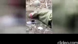 Ukrainians finish off Russians after an intense close-range firefight