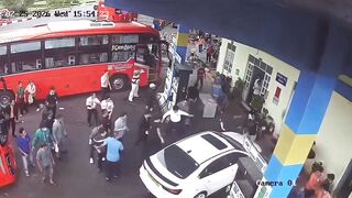 Man Runs Over His Opps After Confrontation At The Bus Stop