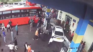 Man Runs Over His Opps After Confrontation At The Bus Stop