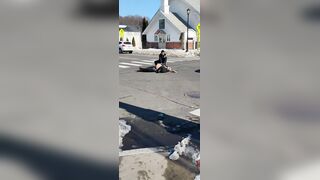RAW: Mentally Ill Man Armed With A Knife  Gunned Down By Cops In Connecticut