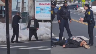 Another Angle Of Connecticut Police Shooting Knife Wielding Man