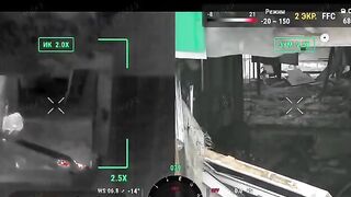 Russian soldier caught by Ukrainian recon drone during intimate moment.