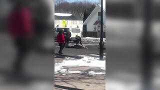 Another Good Angle Of Connecticut Police Shooting A Knifeman