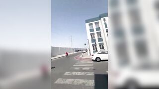 Rocket debris fall on people in Qatar