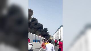 Rocket debris fall on people in Qatar