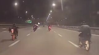 Minus One During Street Race In Malaysia