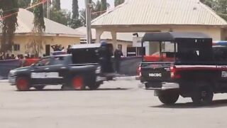 Female Officer Gets Killed By Police Vehicle During Show In Nigeria