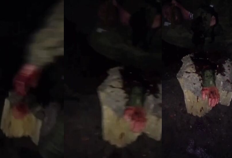 The agony of a Russian soldier in the dark