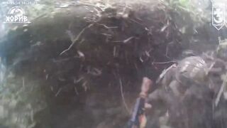 Close-quarters combat, a Russian soldier was killed