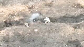 A Ukrainian soldier killed a Russian in a trench