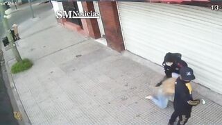 Girl assaulted and groped by thugs.