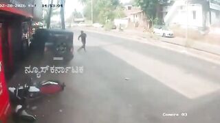Riding while talking on the phone was a bad idea