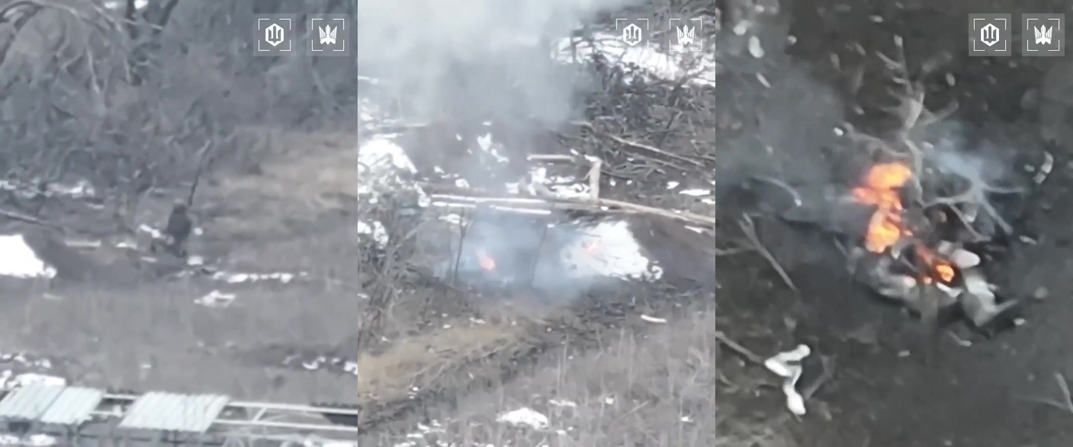 Drone from Magyar's Birds eliminates russian soldier in a brutal way