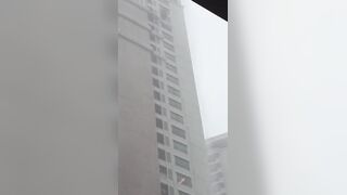 Window Washer, Still Attached to His Safety Harness, Slams Against High-rise