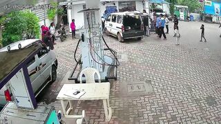 Tanker Truck Driver Relaxing Outside The Gas Station Gets Killed By Van In India