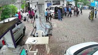 Tanker Truck Driver Relaxing Outside The Gas Station Gets Killed By Van In India