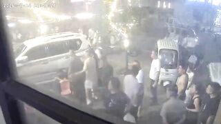 Dinner Interrupted By Toyota SUV