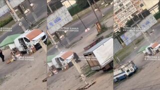 Russian drone hunts vendor in Ukraine's Kherson