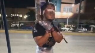 Tied To The Pole Thief With Amputated Fingers Left By Cartel With A Message To Mexican State Police