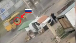 Nazi Ukrainian civilian gets denazified.