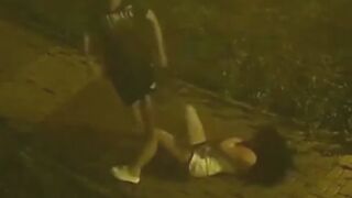 Girl Punched And Kicked By Drunk BF In Russia