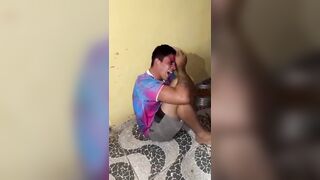 Thief Gets Beaten With A Chain, Kicked By Angry Man