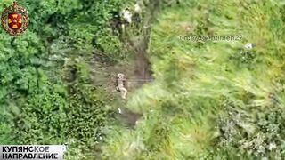 Drone turns Ukrainian into mincemeat.