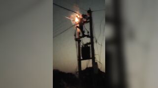 Lineman Burns Alive After Being Electrocuted While Fixing Cables