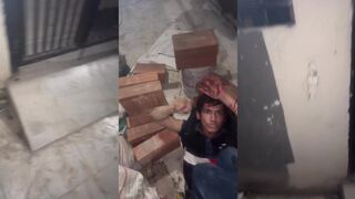 Thief caught in mans home hit with brick