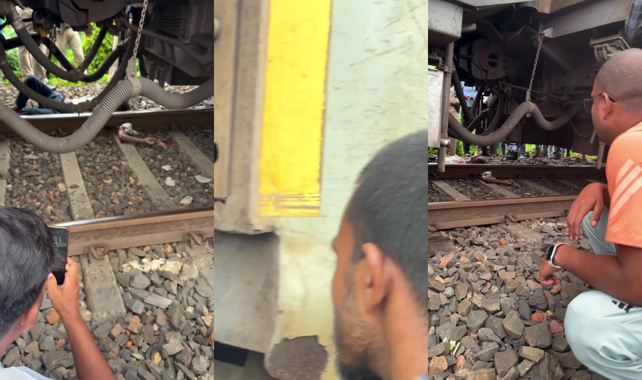 Arm severed by train