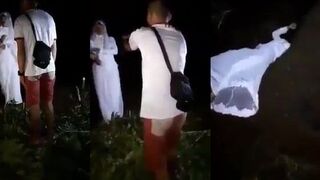 (CLASSIC) WOMAN GETS SHOT BY MAN IN Indonesia IN WEDDING GOWN