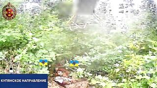 Gay Colombian and Nazi Ukrainian kiss before dying.