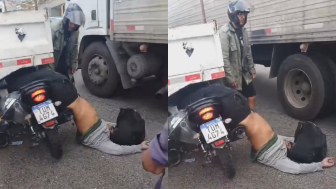 Motorcyclist VS Parked Truck, Truck Won