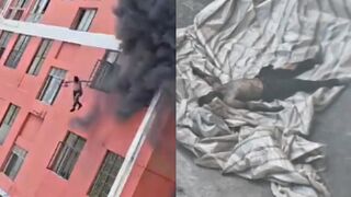Construction Site Worker Trapped In Burning Building Jumps To His Death