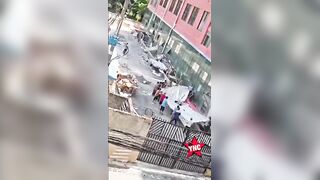 Construction Site Worker Trapped In Burning Building Jumps To His Death