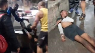 Beaten By Delivery Riders Phone Thief Squeals like a Pig