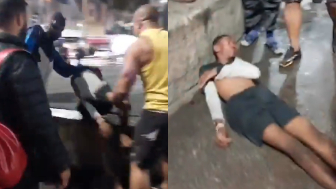 Beaten By Delivery Riders Phone Thief Squeals like a Pig