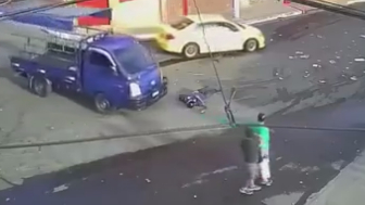 Drunk Man Lying On The Road Gets Run Over By Truck In El Salvador