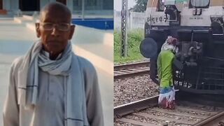 Elderly Man Killed And Dragged By Train In India