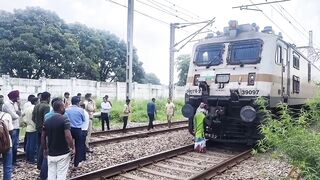 Elderly Man Killed And Dragged By Train In India